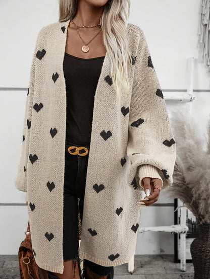 Johanna | Playful cardigan with heart pattern