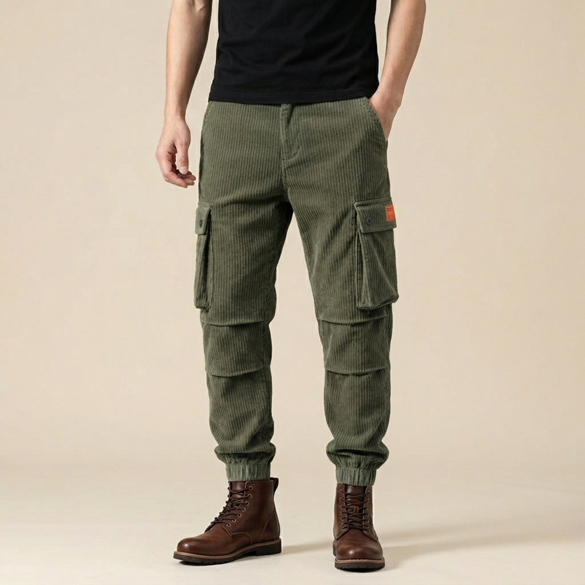 Johnny | Comfortable & Stylish Corduroy Cargo Pants 7