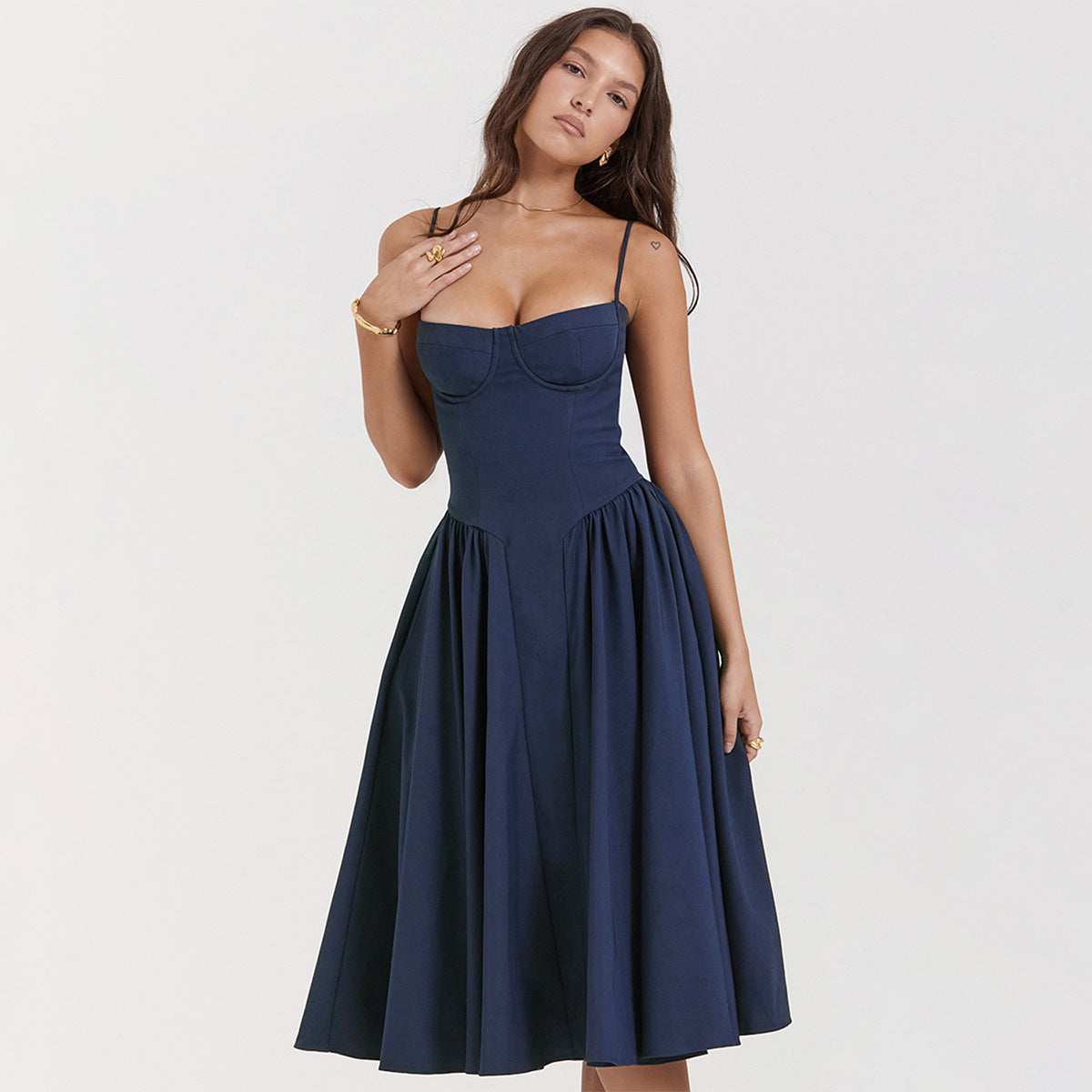 Jovial | White Midi Dress – Elegant, Flattering & Versatile for Every Occasion 5