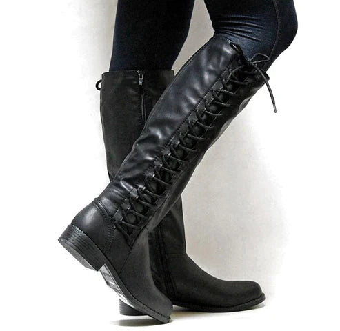 Julia | Knee high lace up boots