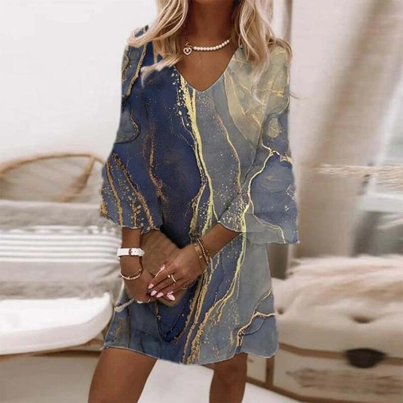 Casual Summer Sleeveless Floral Mini Dress for Women