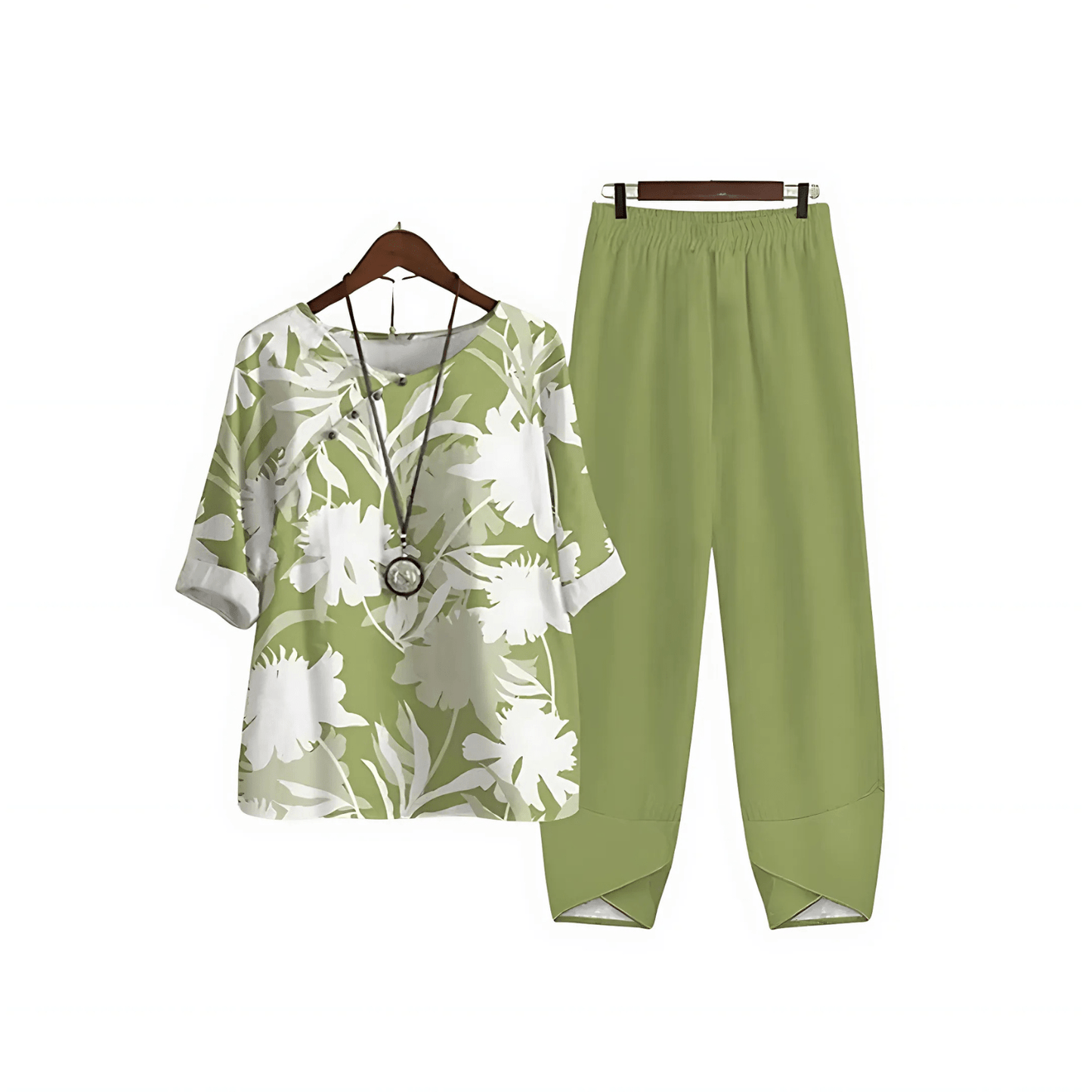 Comfortable Floral Top and Trousers Set