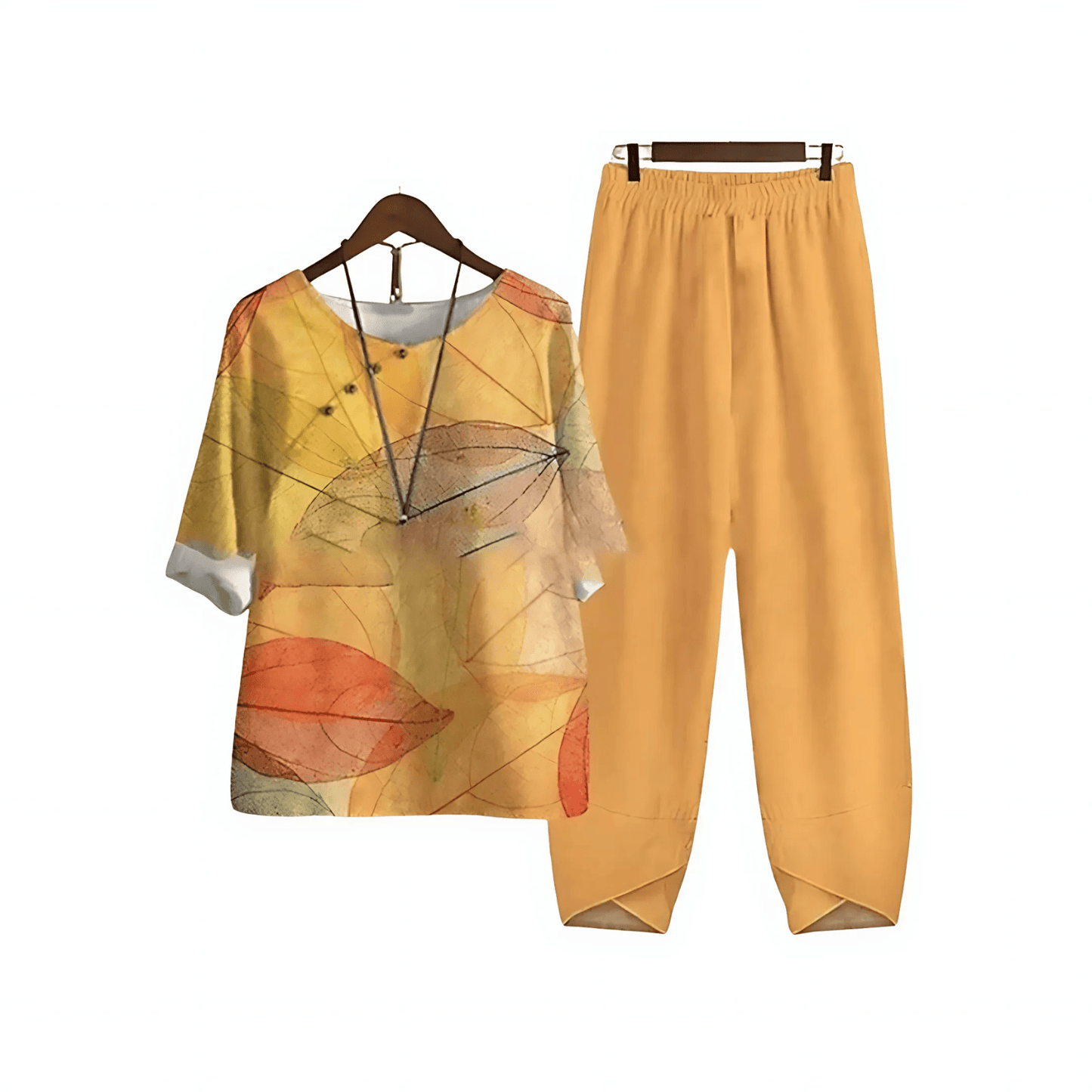 Comfortable Floral Top and Trousers Set