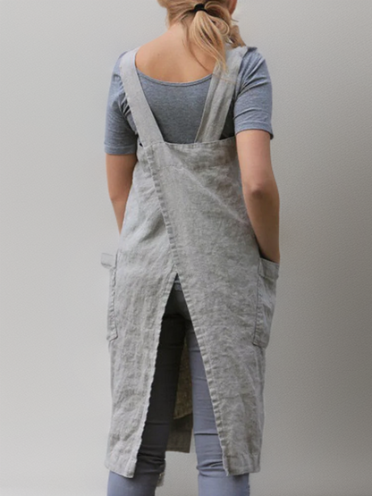 Katrin | Elegant cotton apron dress
