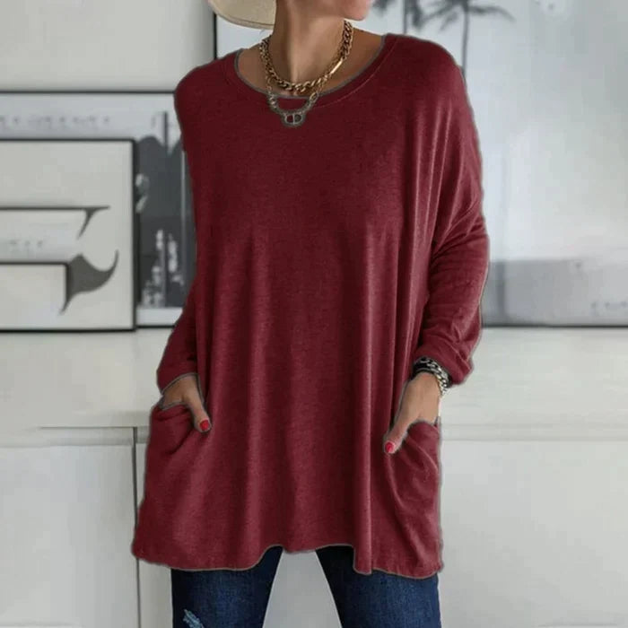 Katrin | Tunic with front pockets blouse
