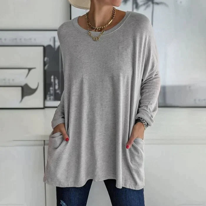 Katrin | Tunic with front pockets blouse