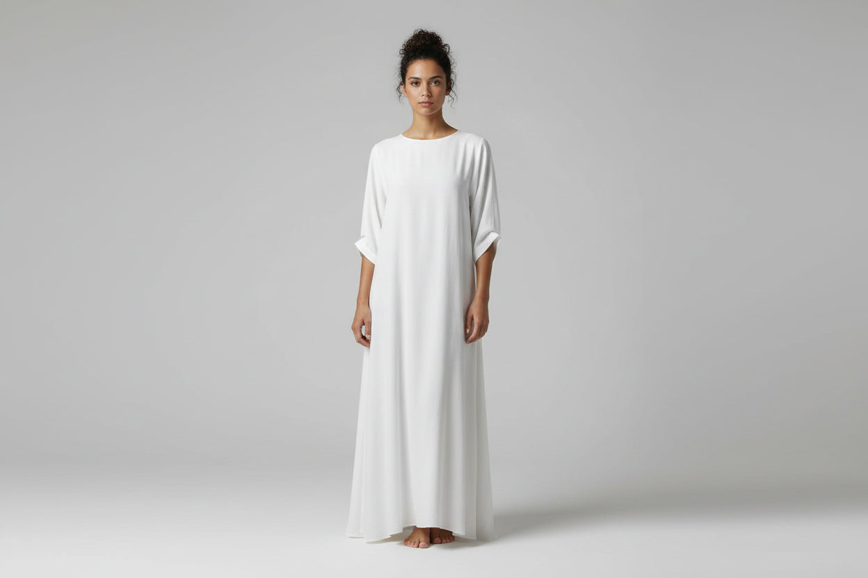 Flowy Casual Long Sleeve Dress - Luxivelle