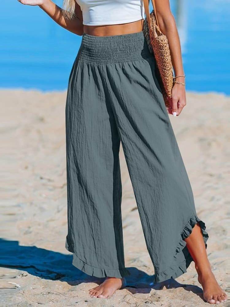 Kerstin | Stylish ruffle casual shirt