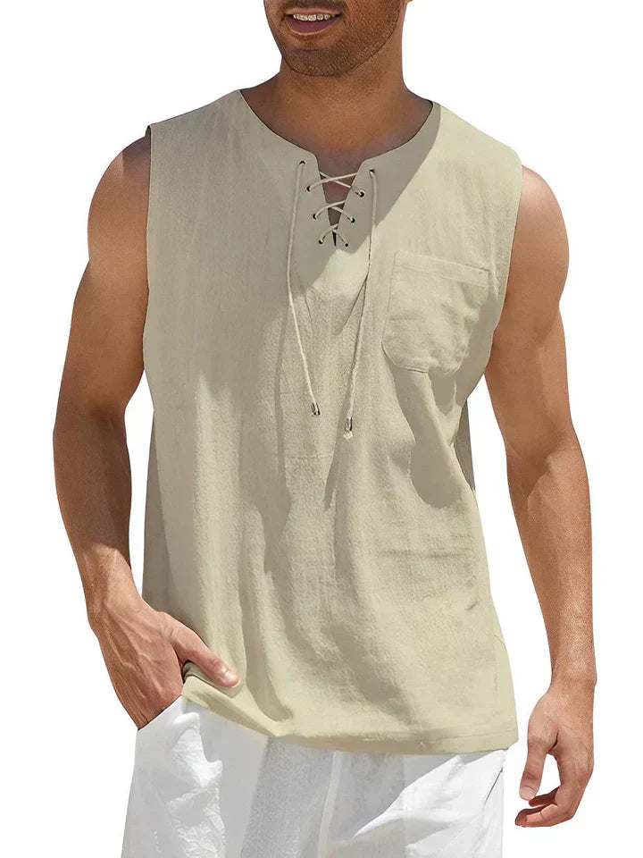 Men's Breathable Sleeveless Summer Tee Shirt