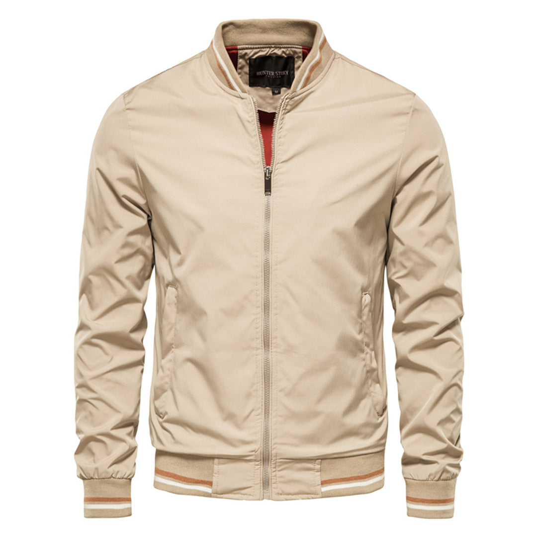 Classic Mens Zip Up Leather Jacket
