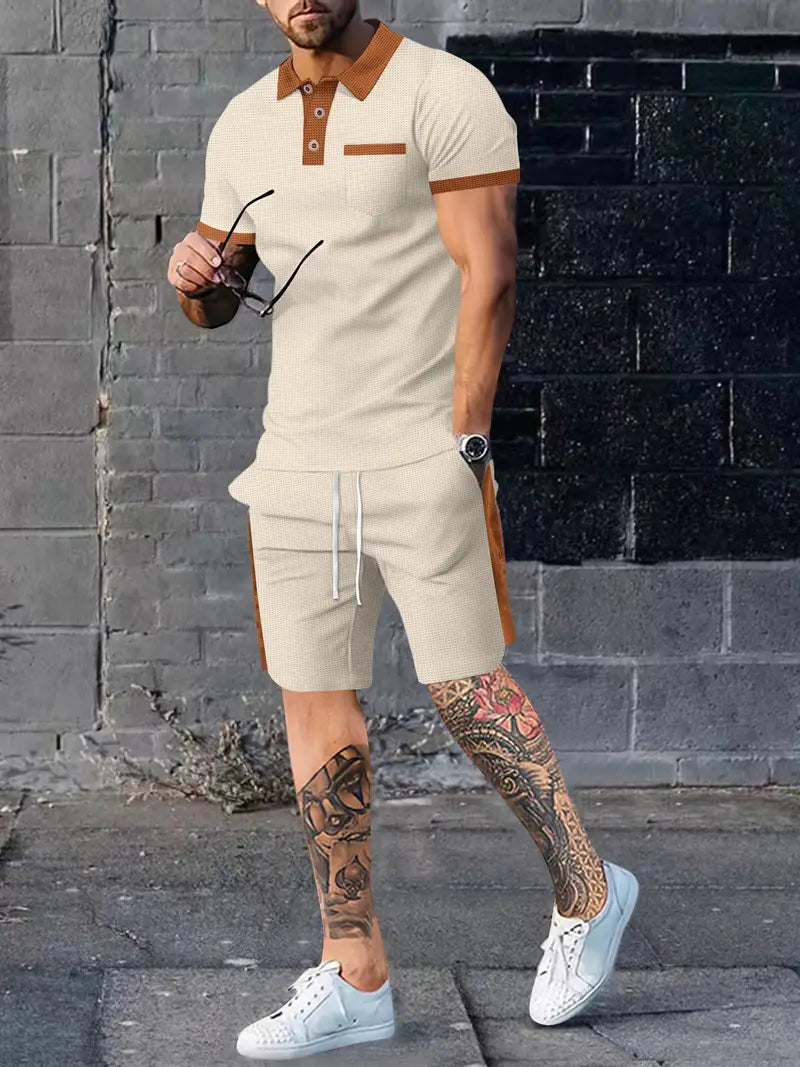 Casual Men's Button Down Shirt Set