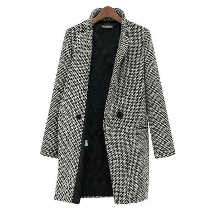 Classic Women's Wool Overcoat - Luxivelle