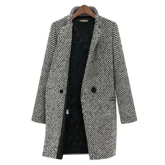 Classic Women's Wool Overcoat - Luxivelle