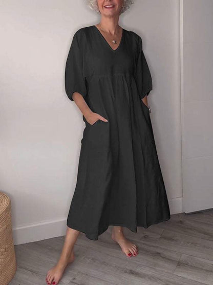 Klara | V-neck & Elegant Design Midi Dress 5