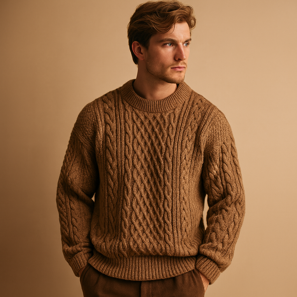 Men's Soft Crew Neck Pullover Sweater - Luxivelle