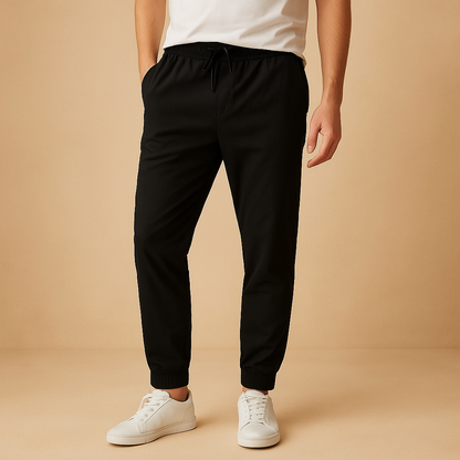 Warm Mens Fleece Lined Trousers with Elastic Waist - Luxivelle
