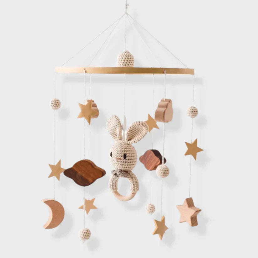 Gentle Wooden Baby Mobile No Battery Required