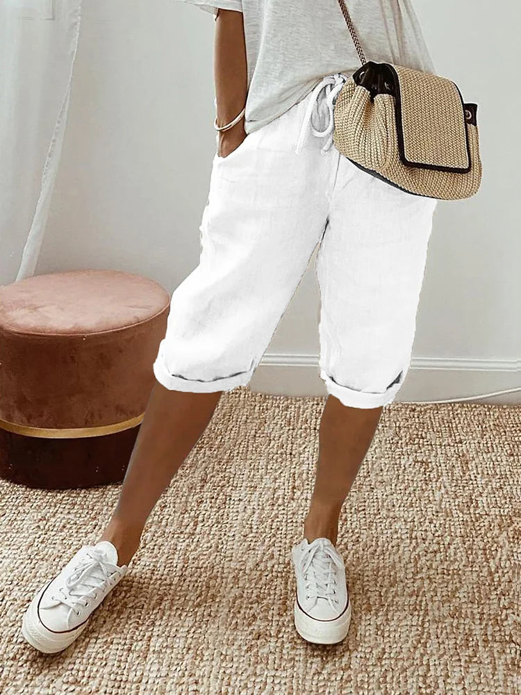 Elastic Waist Women's Casual Pants