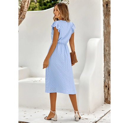 Casual Floral Midi Summer Dress for Women