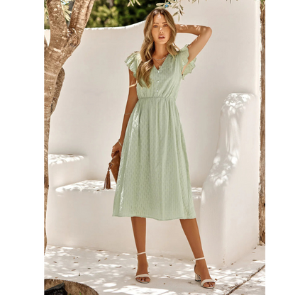 Casual Floral Midi Summer Dress for Women