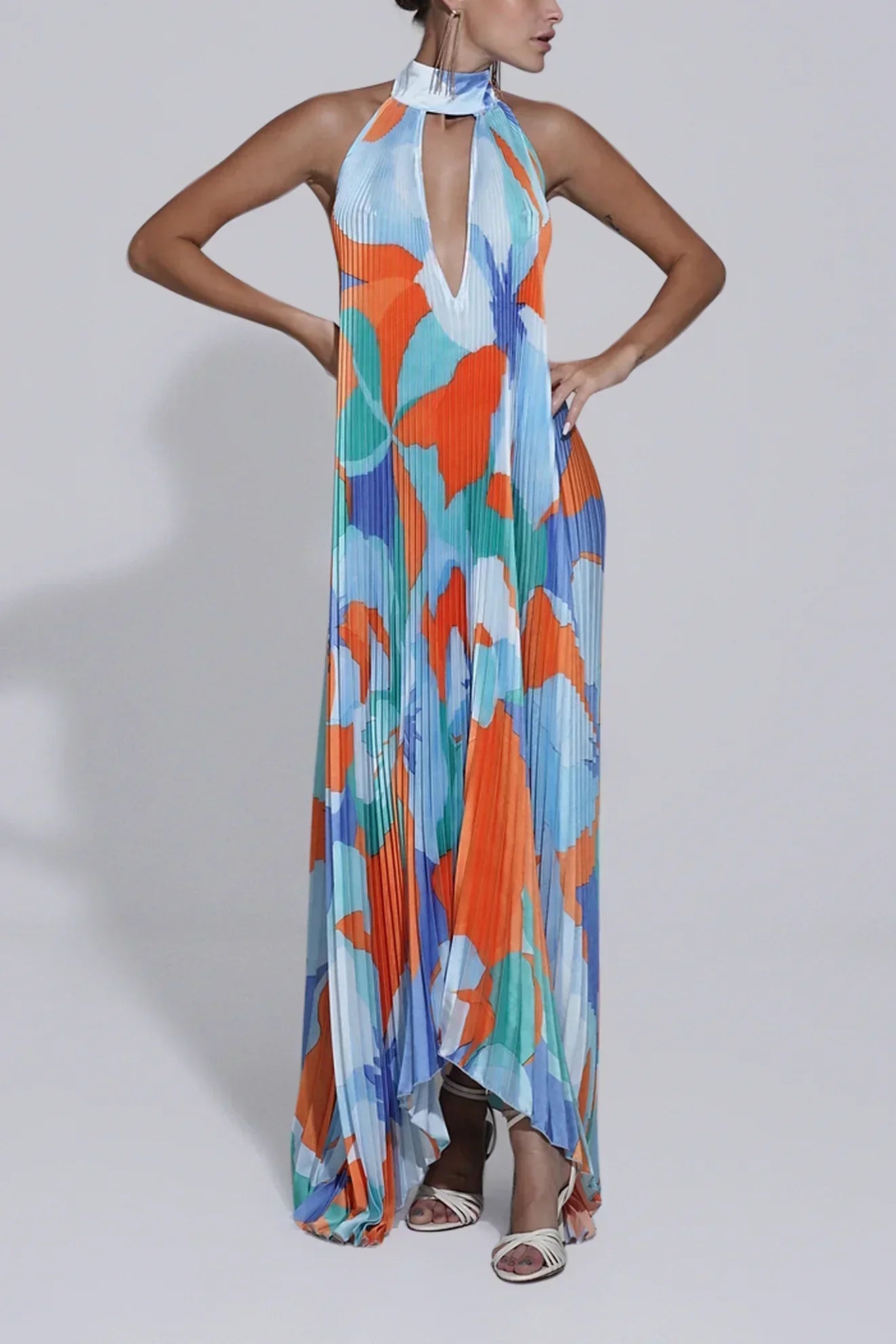 Beautiful Floral Floor Length Maxi Dress - Luxivelle