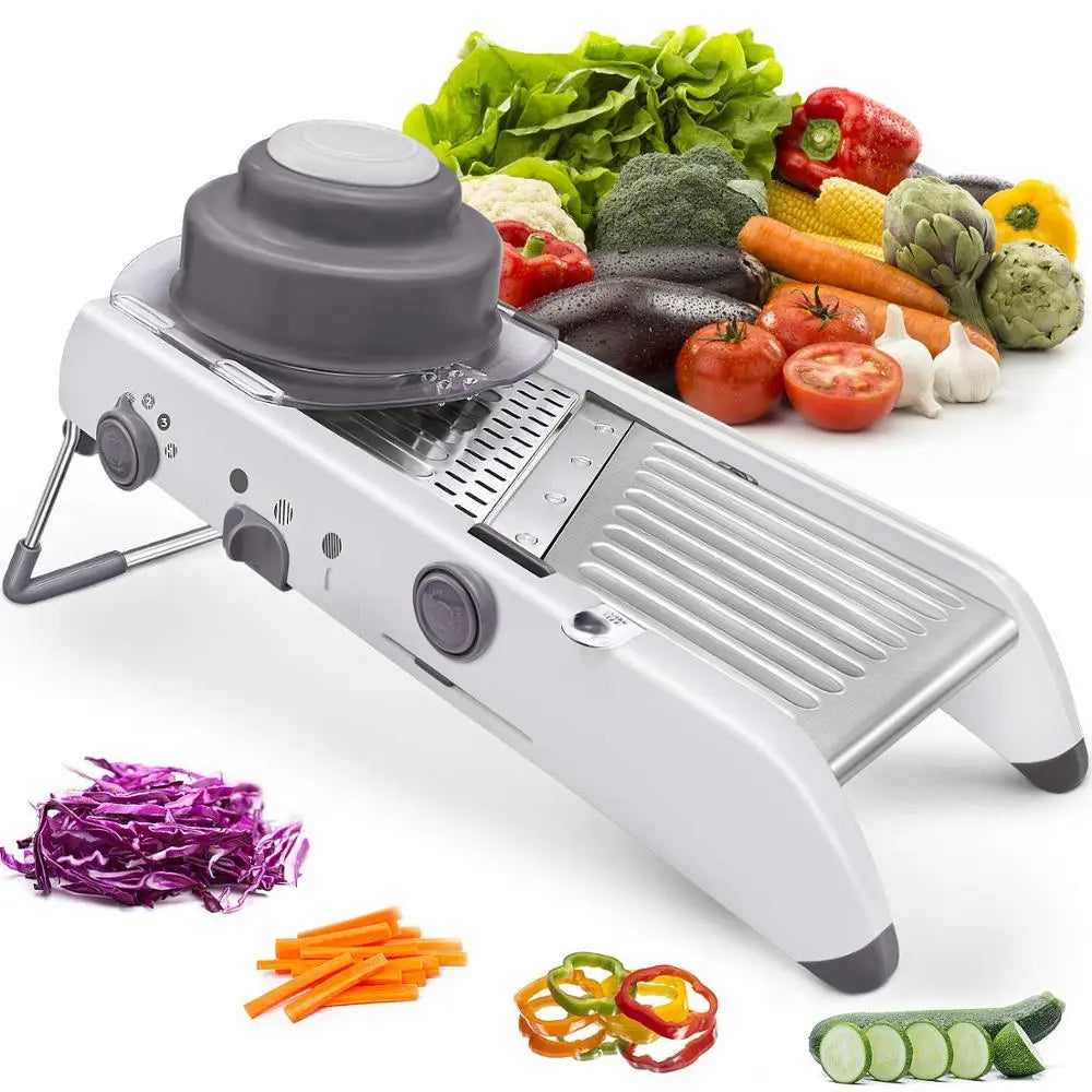 Premium Mandoline Slicer – Sharp Stainless Steel Blade Cutter