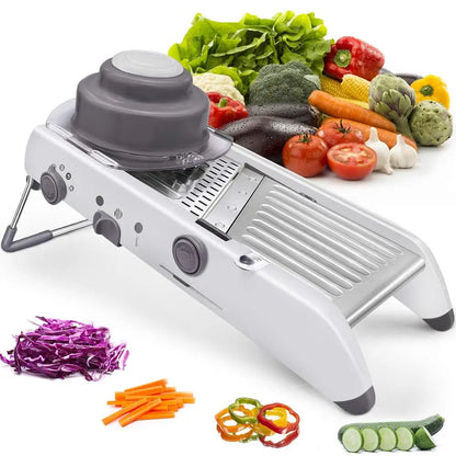Premium Mandoline Slicer – Sharp Stainless Steel Blade Cutter