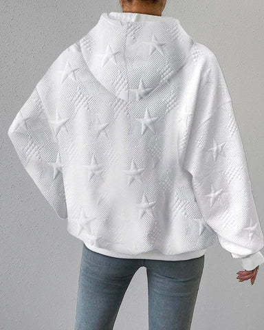 Casual Fit Zip Up Hooded Sweatshirt for Women