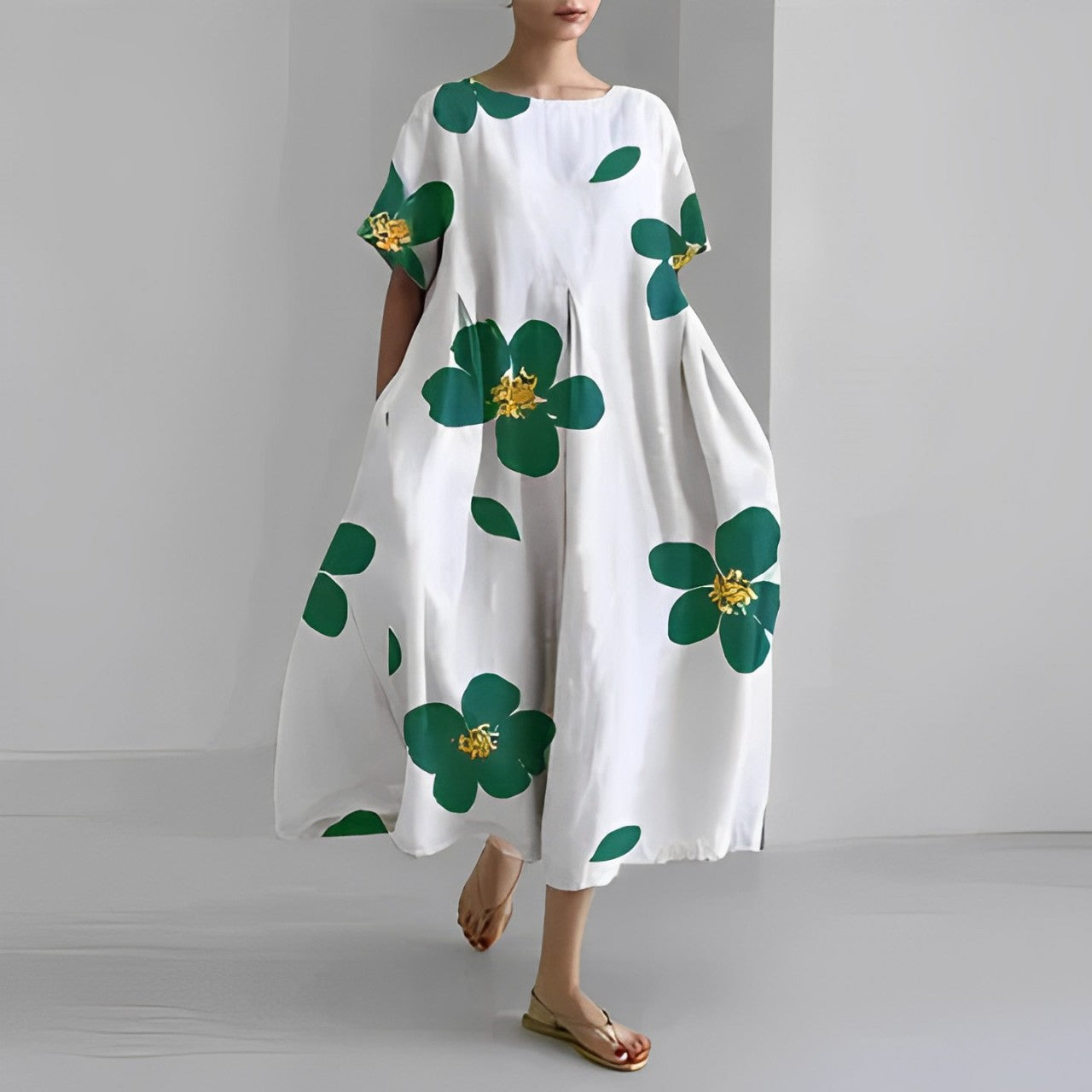 Vibrant Floral Maxi Summer Dress