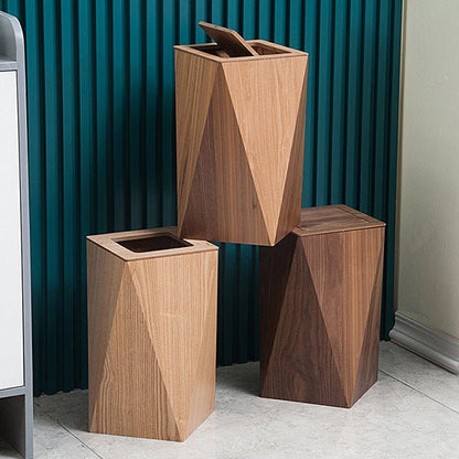 Simple Wood Trash Can for Home and Office