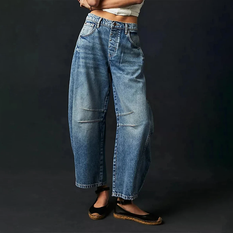 Variant image for Ruan | Wide Leg Jeans Women - Cotton Blend, Low Rise Baggy Fit-21