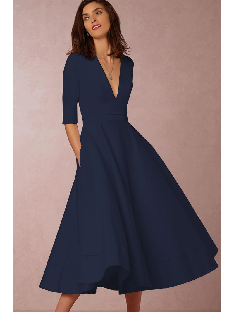 Lani | White Midi Dress – Elegant, Retro-Inspired & Flattering A-Line 9