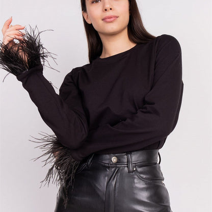 Lara | Stylish feather long sleeved Top