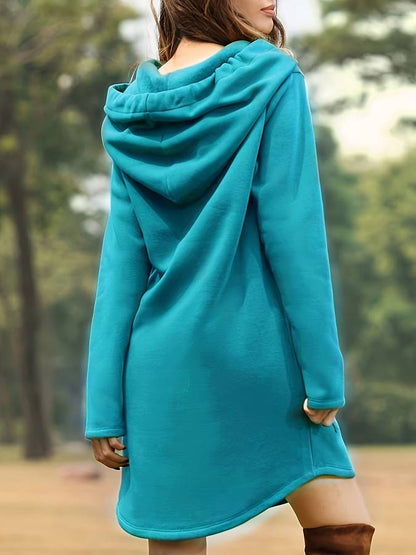 Laura | Casual long sleeves hoodie dress