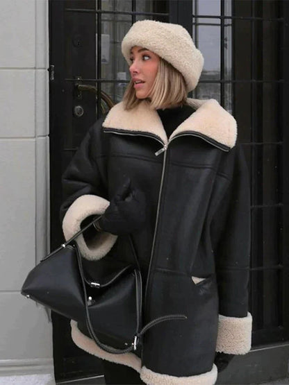 Laura | Elegant fleece winter coat