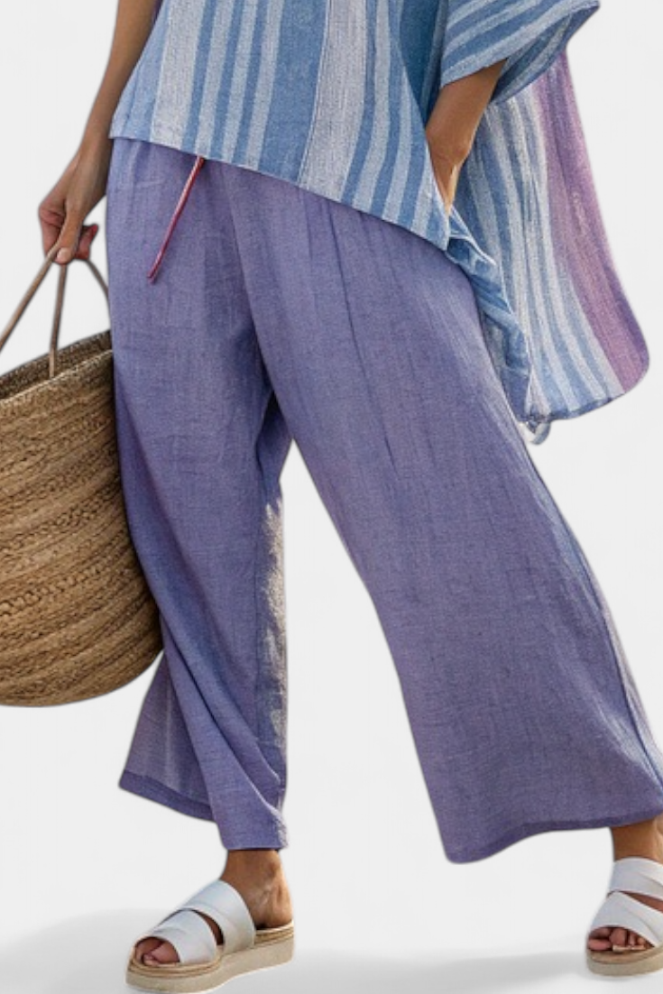 Lavender & Sky Blue Linen Set | Women's Outfit 3