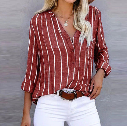 Classic Stripe Relaxed Fit Blouse