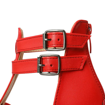 Luxury High Heel Leather Sandals