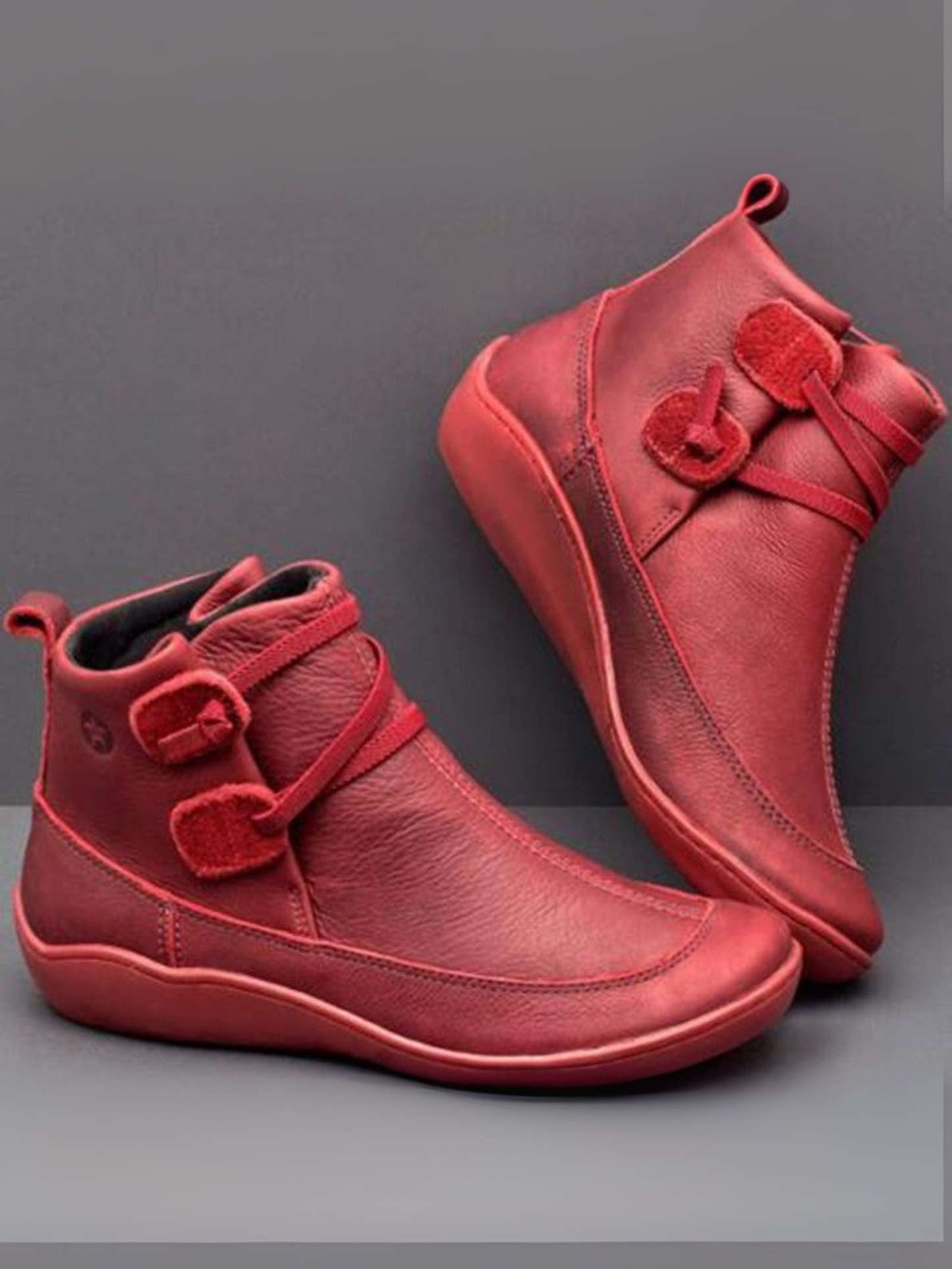 Waterproof Leather Low Ankle Boots - Luxivelle