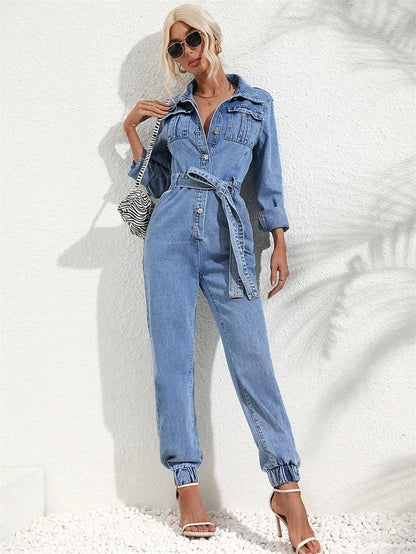 Lena | Casual denim jumpsuit