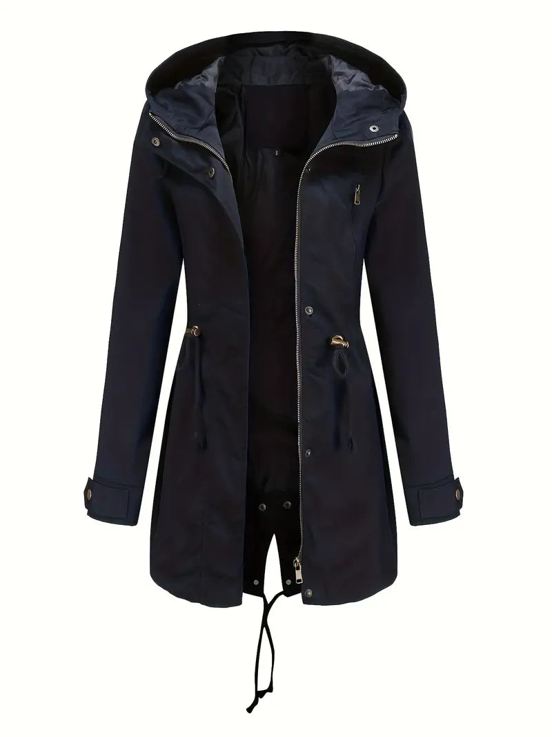 Lena | Waterproof trench coat with hood