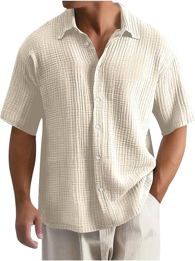 Men's Soft Textured Casual Shirt - Luxivelle