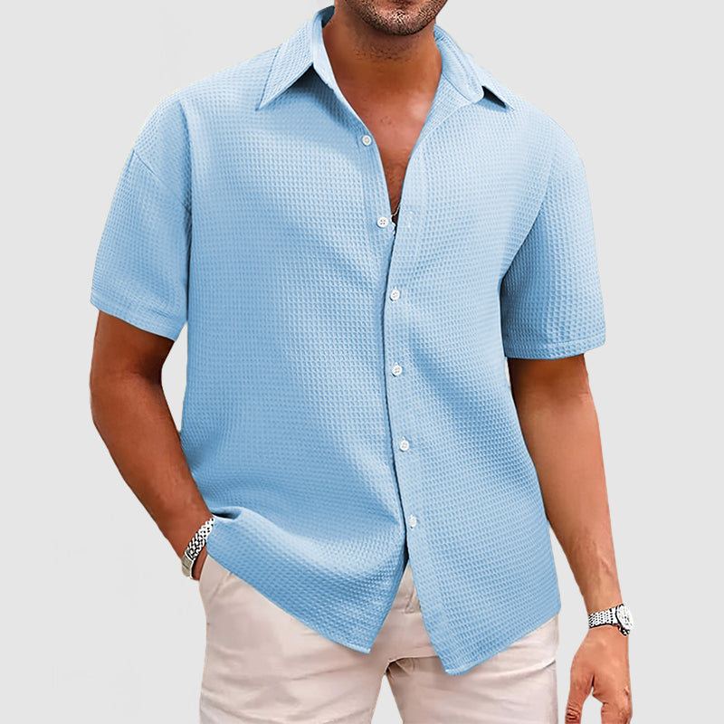 Levi | Waffle knit breathable relaxation shirt