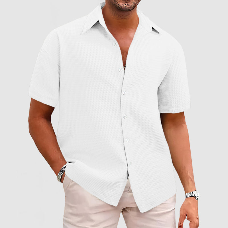 Levi | Waffle knit breathable relaxation shirt