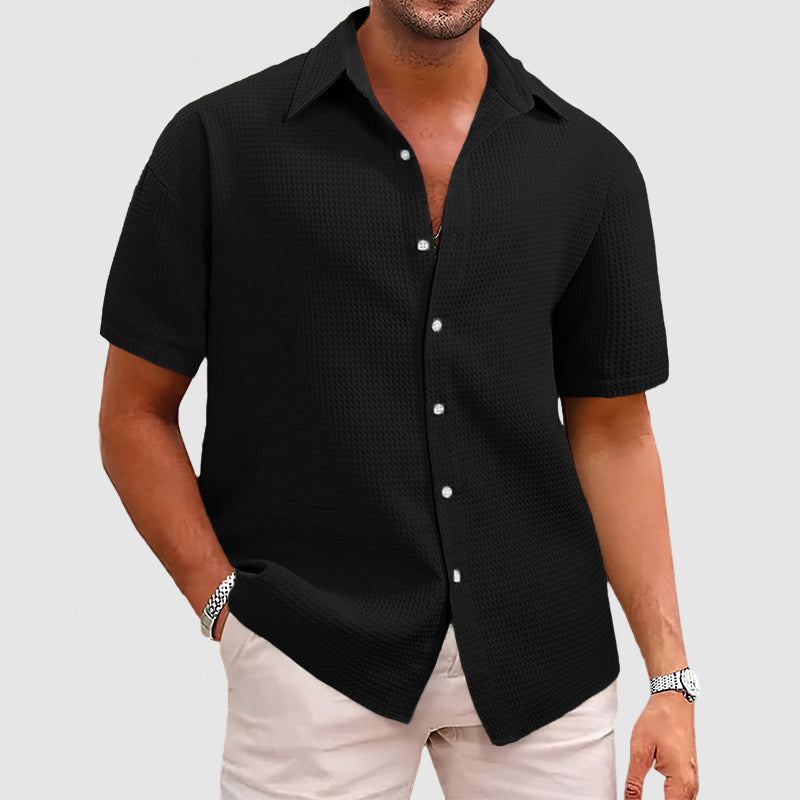 Levi | Waffle knit breathable relaxation shirt