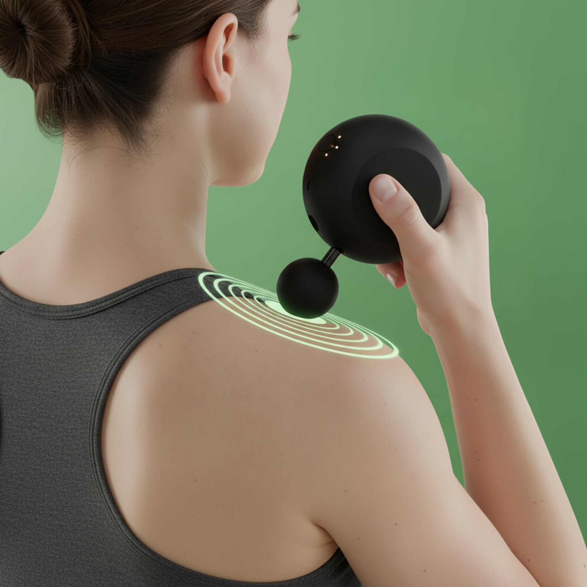 Compact Handheld Muscle Massager - Quiet 4 Tip Percussion Gun - Luxivelle
