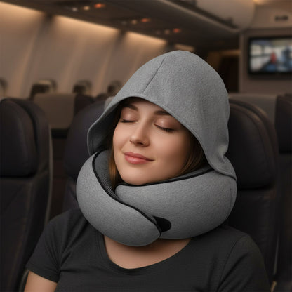 Premium Memory Foam Travel Pillow for Comfortable Sleep - Luxivelle