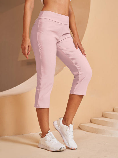 Athletic Fit Stretchy Capri Pants for Women