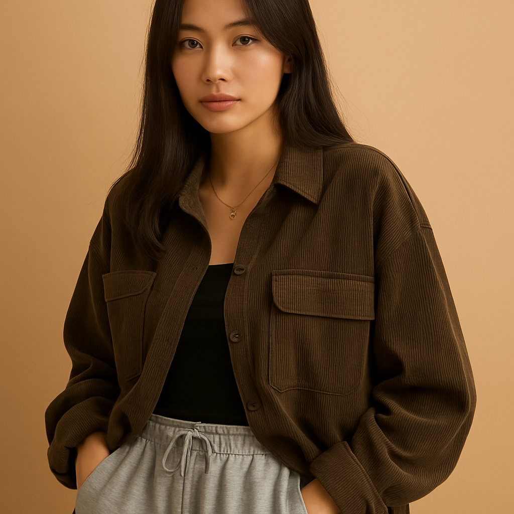 Slim Fit Women's Corduroy Coat