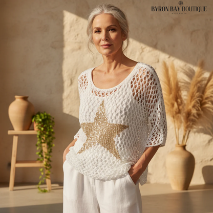 Comfy Women's Casual Star Pullover Top